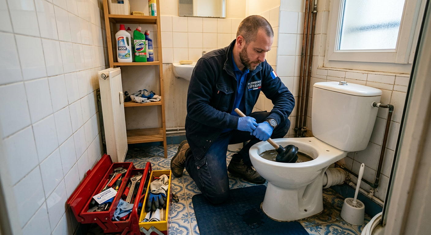 Débouchage WC en urgence par un plombier à Élancourt